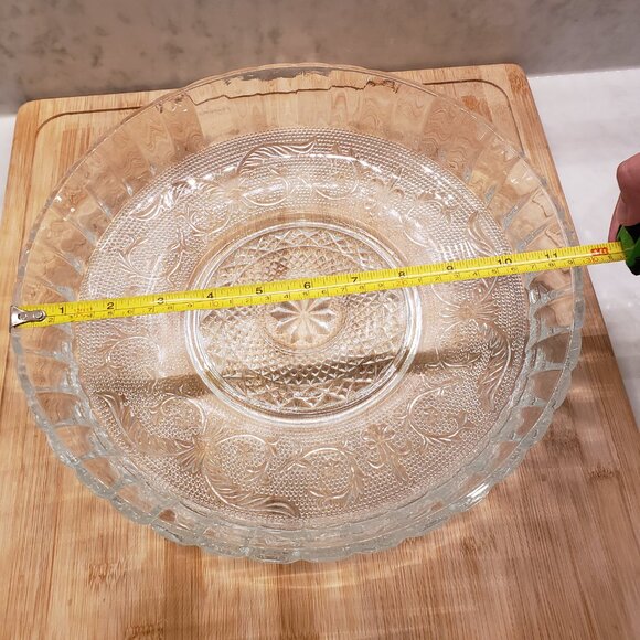 Beautiful large serving decorative glass plate - Picture 5 of 9
